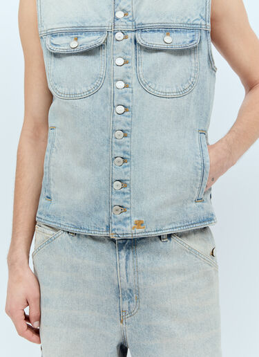 Courrèges Multiflex Denim Vest Blue cou0156003