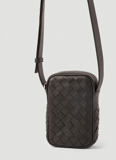 Bottega Veneta Intrecciato Phone Pouch Crossbody Bag Black bov0151086