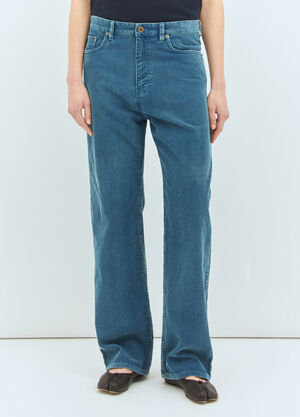 Miu Miu Corduroy Pants Blue miu0260012