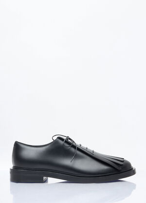 The Row Fringed Leather Lace-Ups Black row0259012