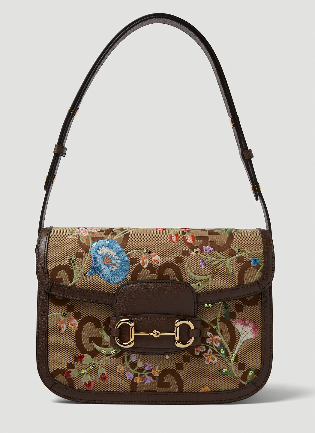 Gucci embroidered hot sale shoulder bag