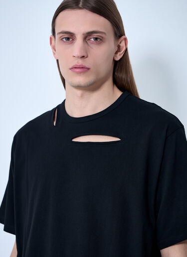 Yohji Yamamoto Slash T-Shirt Black yoy0160009