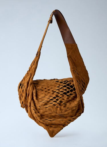 Kiko Kostadinov Fiore Twisted Shoulder Bag Brown kko0264011