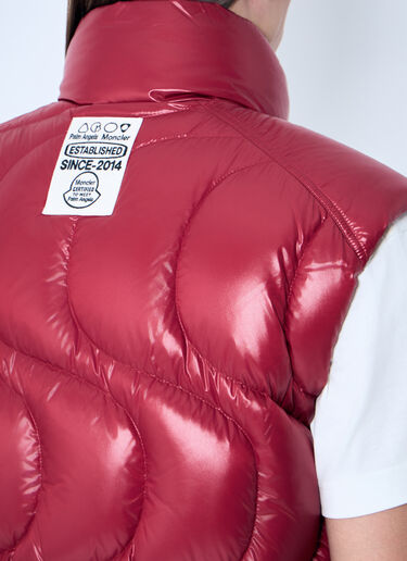 8 Moncler Palm Angels Gwenyth Down Gilet Red mpa0159001