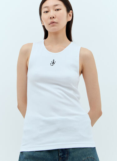JW Anderson Anchor Embroidery Tank Top White jwa0257013