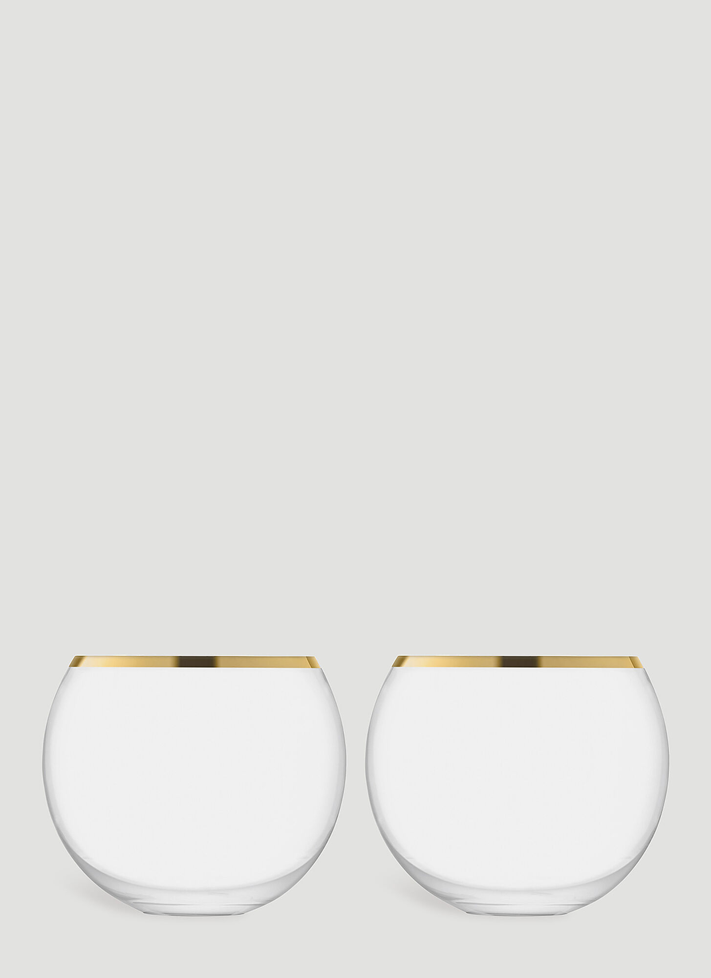 Shop Lsa International Set Of Two Luca Tumbler Glasses In Gold