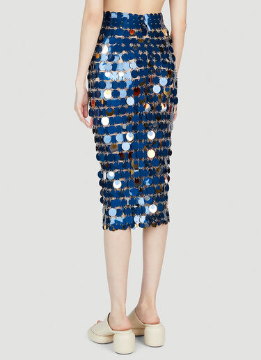 缀饰中长半裙 Rabanne 缀饰中长半裙 藏蓝色 pac0254011