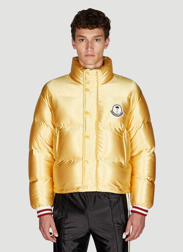8 Moncler Palm Angels Keon Puffer Jacket Gold mpa0351001