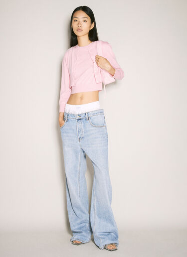 Alexander Wang 羊毛短身开衫 粉色 awg0257008