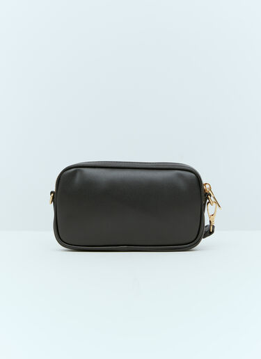 Embossed Logo Leather Pouch Miu Miu Embossed Logo Leather Pouch Black miu0254049