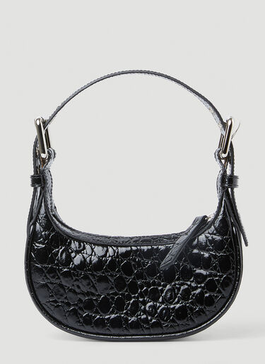 BY FAR Soho Circular Mini Shoulder Bag Black byf0248006