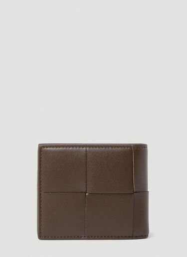 Bottega Veneta Intreccio Bi-Fold Wallet Brown bov0153056