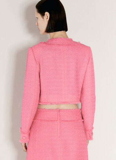 Dolce & Gabbana Crop Raschel Tweed Jacket Pink dol0255017