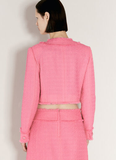 Dolce & Gabbana 크롭 라셸 트위드 재킷  핑크 dol0255017