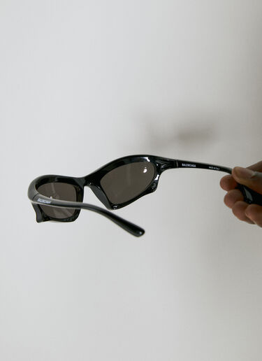 Balenciaga Bat Rectangle Sunglasses Black bcs0353006