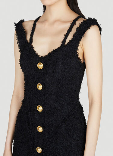 Balmain Tweed Dress Black bln0252025