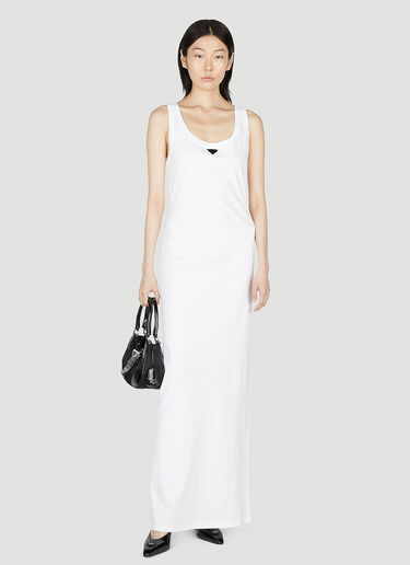 Prada Jersey Tank Maxi Dress White pra0253006