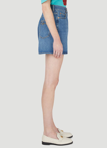 Gucci Horsebit Denim Shorts Blue guc0247009