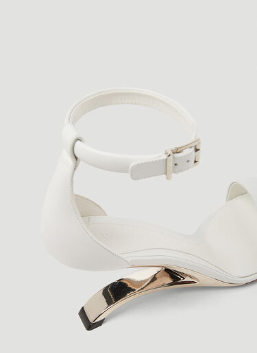 Alexander McQueen Arc Leather Heeled Sandals White amq0248024