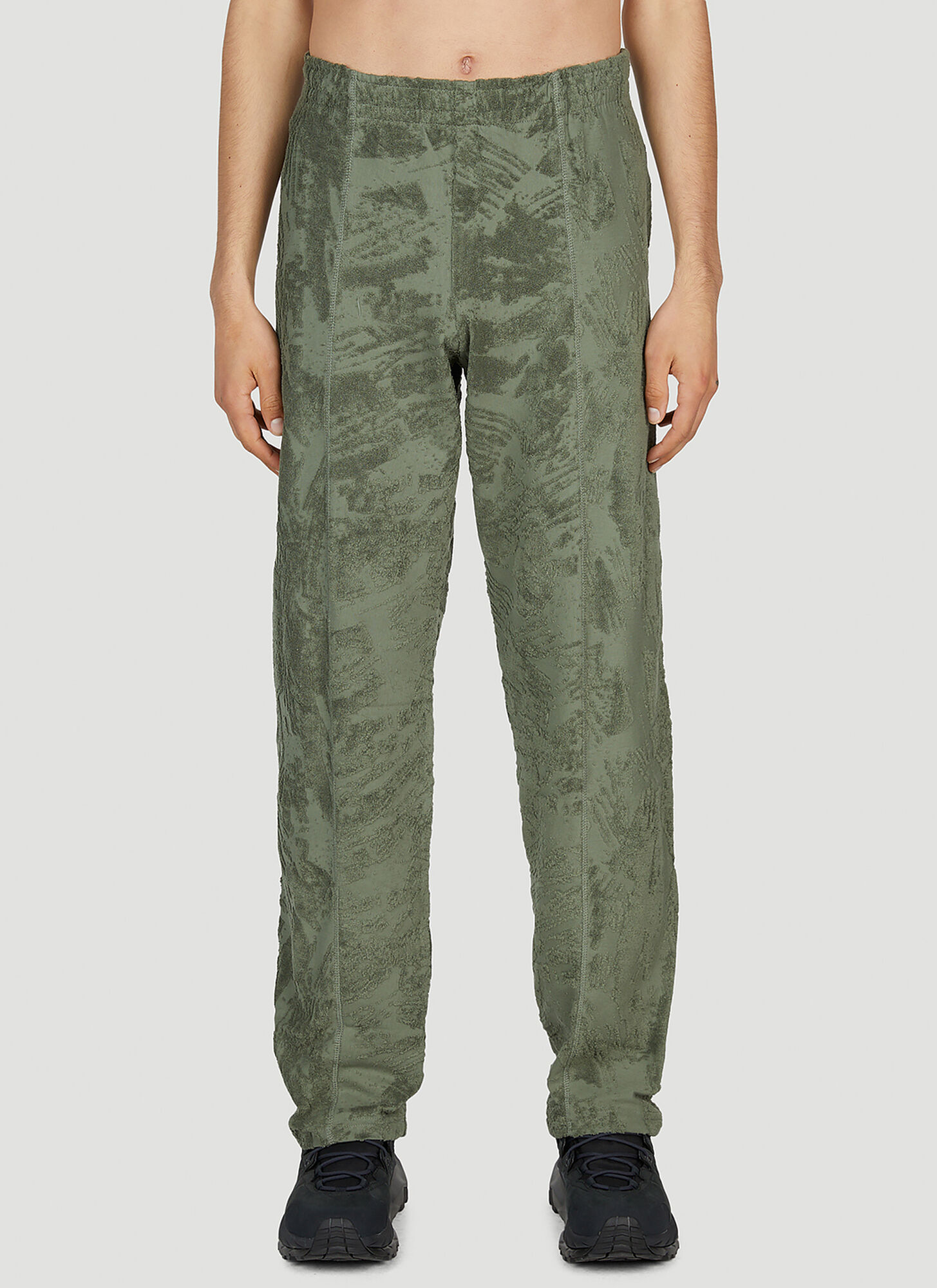 Affxwrks Purge Balance Looped Cotton-jersey Track Pants In Green