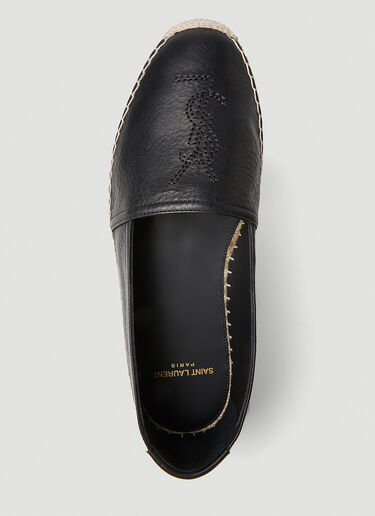 Saint Laurent YSL Monogram Espadrilles Black sla0151041