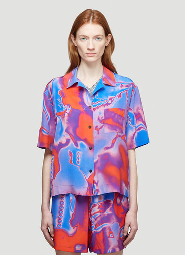 MCQ X Fantasma Fantasma Rave Silk Shirt Purple mqf0244005