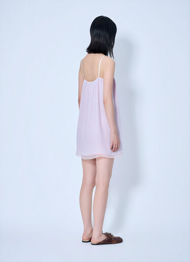 Miu Miu Wisteria Chiffon Dress Lilac miu0265002