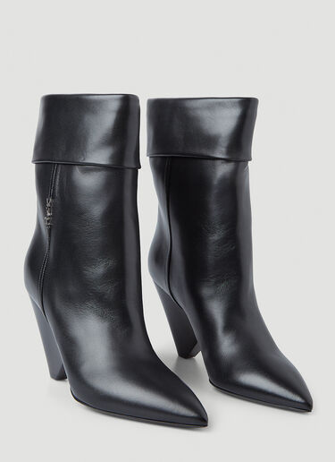 Saint Laurent Niki Monogram Boots Black sla0246086