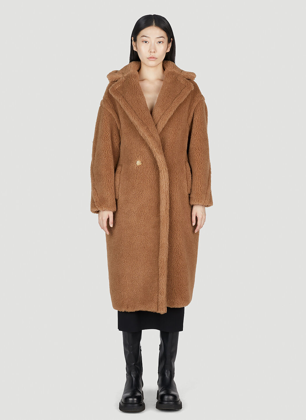 Max Mara Teddy Bear Icon Coat Camel max0256019