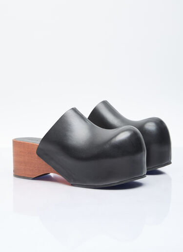 Acne Studios Leather Wood Clogs Black acn0256021