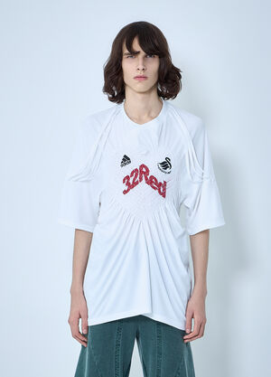 LUEDER Shirred Football T-Shirt White ldr0364009