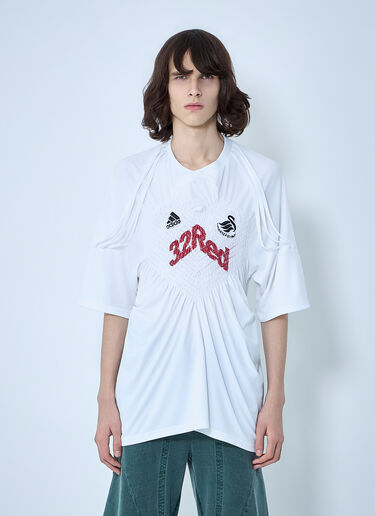 LUEDER Shirred Football T-Shirt White ldr0364009