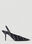 Balenciaga Square Knife Slingback Heels Black bal0252061