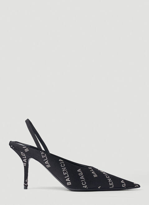 Versace Square Knife Slingback Heels Pink vrs0249054
