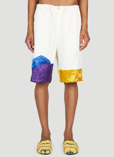 Thom Browne Colour Block Cuff Shorts Khaki thb0152011