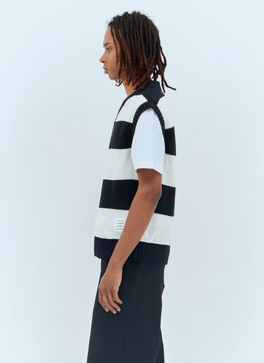 Thom Browne 오버사이즈 V-넥 베스트 네이비 thb0156004