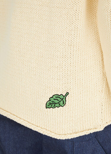 Logo Embroidered Sweater Sky High Farm Logo Embroidered Sweater Cream skh0348017