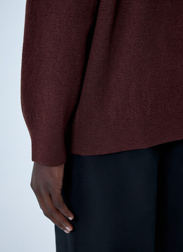 MHL by Margaret Howell Wool Knitted Polo Sweater Dark Brown mhl0162001