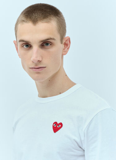 Comme Des Garçons PLAY ロゴパッチTシャツ  ホワイト cpl0355014