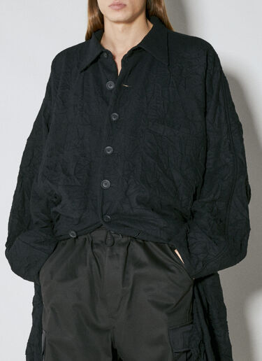 Yohji Yamamoto 皱面外套 黑 yoy0154005