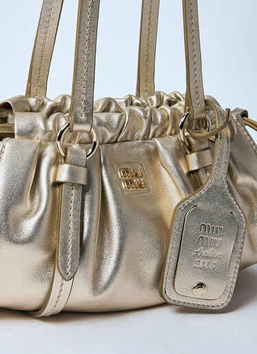 Miu Miu Joie Leather Mini Shoulder Bag Beige miu0259032