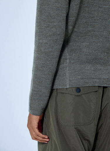 LN-CC® - Moncler Grenoble: Wool Crew Neck Sweater - Grey Moncler Grenoble Wool Crew Neck Sweater Grey mog0165020