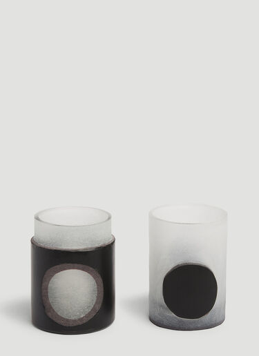 Tom Dixon Carved Stem Vase Set Black wps0638496