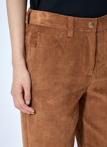 LN-CC® - Moncler: Corduroy Flared Trousers - Brown Moncler Corduroy Flared Trousers Brown mon0265088