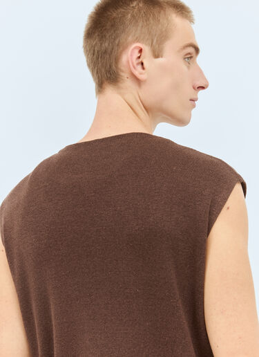 The Row Tarik Vest Brown row0158005