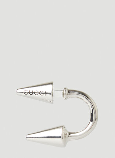 Gucci 徽标刻花耳环 银色 guc0251006