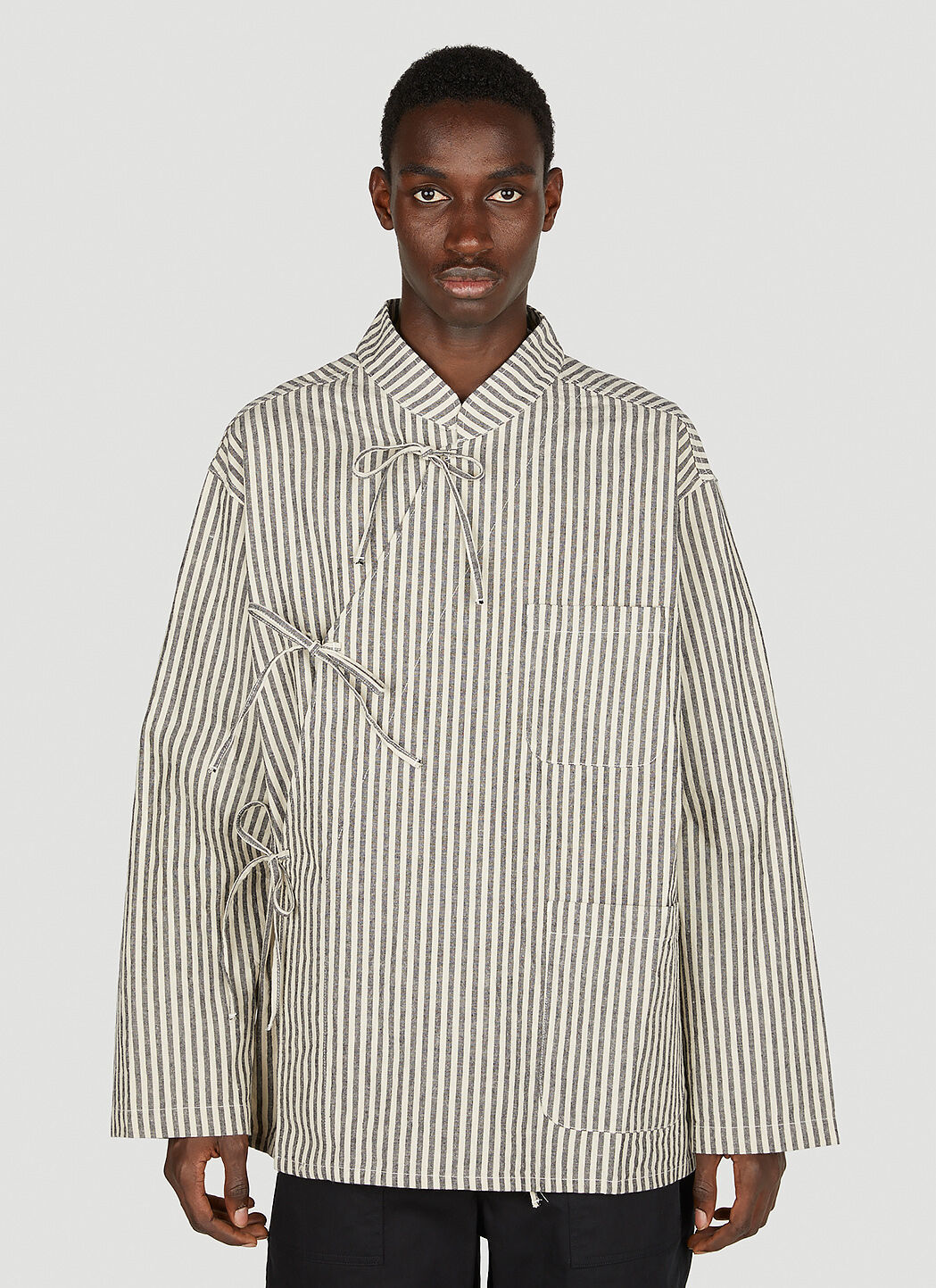 【最安値】 Garments Engineered Men's' LN-CC® | Grey in Jacket Striped Tibet ジャケット・アウター