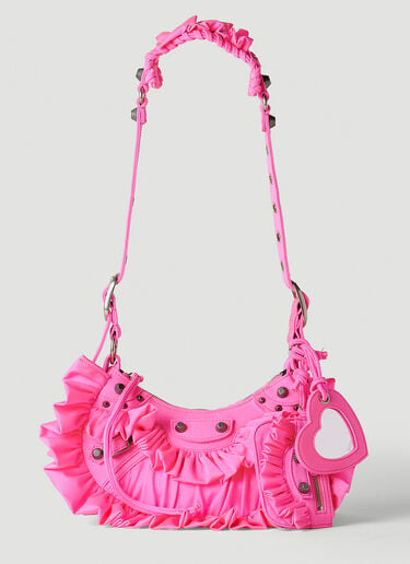 Balenciaga Le Cagole Ruffled XS Shoulder Bag Pink bal0251100