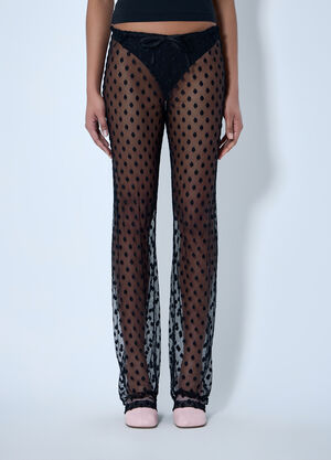 Dries Van Noten Sheer Lace Trousers Black dvn0264007