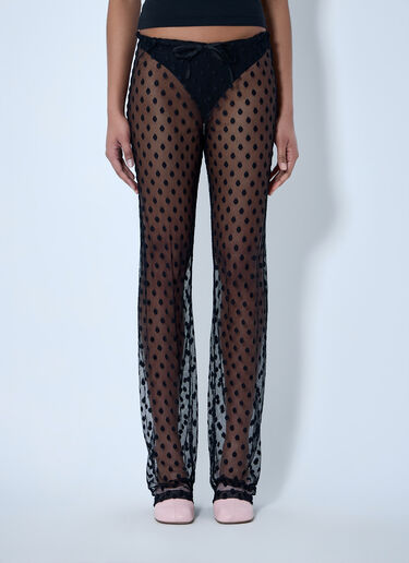 Dries Van Noten Sheer Lace Trousers Black dvn0264007